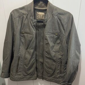 Women’s Gray Moto Jacket